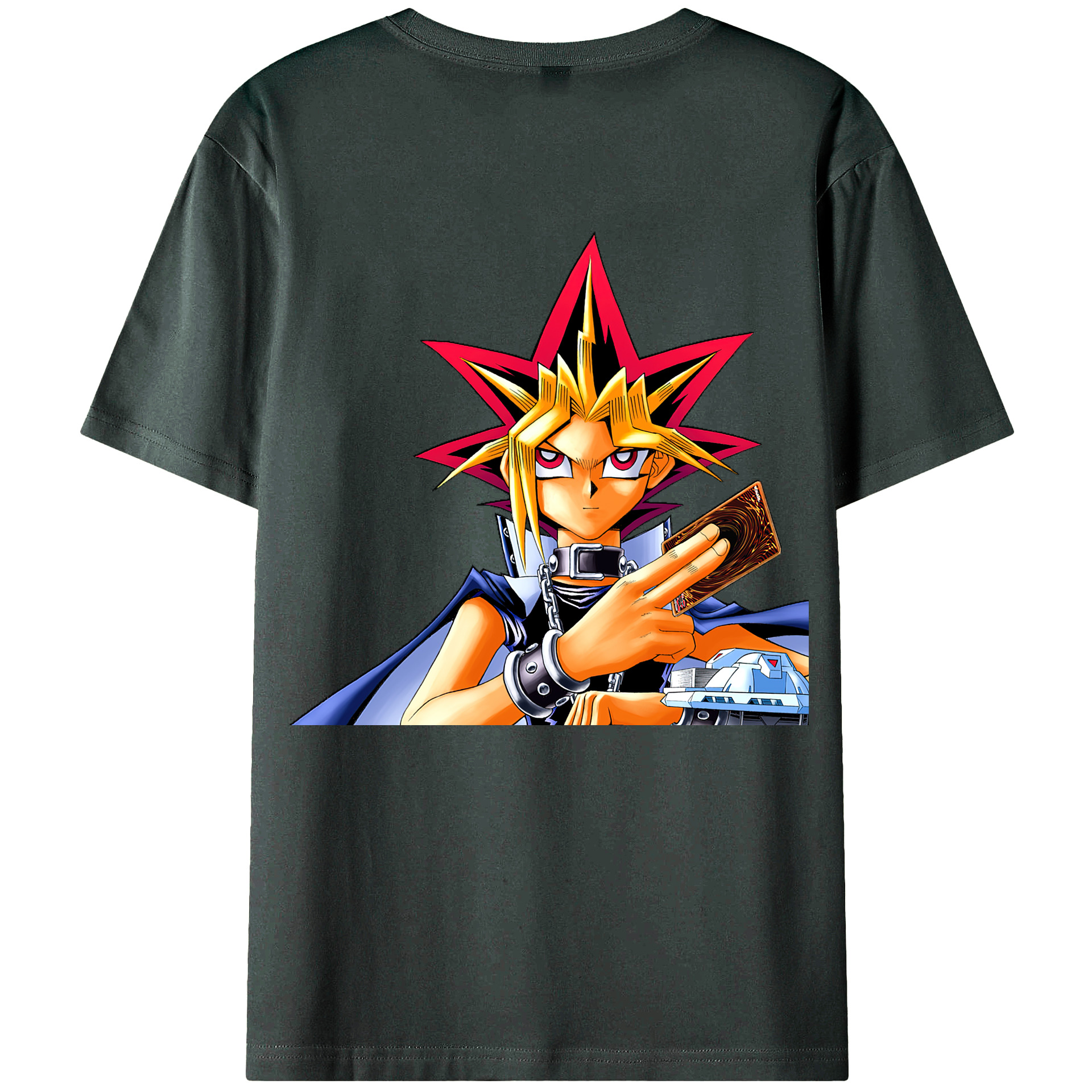 （画像用） 遊☆戯☆王 Yu-Gi-Oh! 綿100％ メンズ半袖Tシャツ（バックプリント） 通気性
